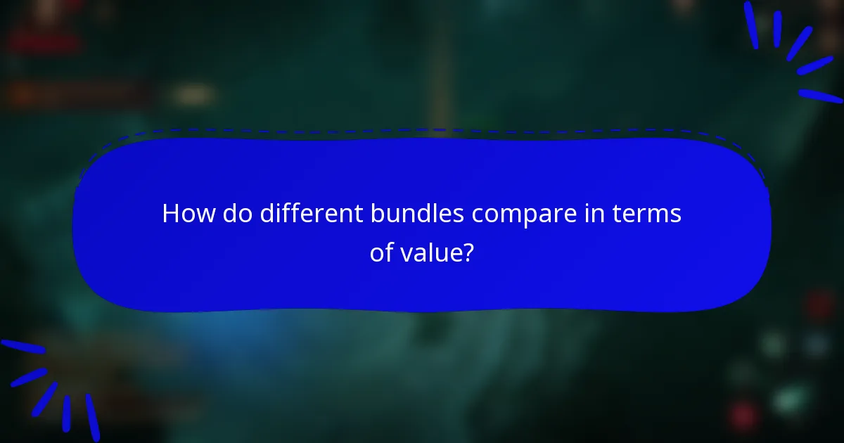 How do different bundles compare in terms of value?
